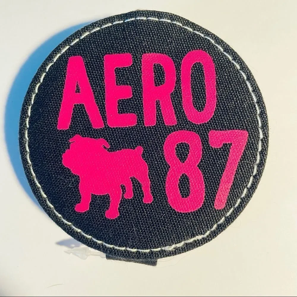 NWT Vintage Y2K Aeropostale Black Dog Logo Bag Super Cute Pocket Bag Mirror